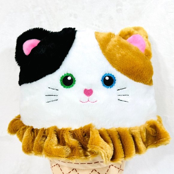 Nanco Calico Cat Ice Cream Cone Stuffed Plush Toy - Picture 2 of 5
